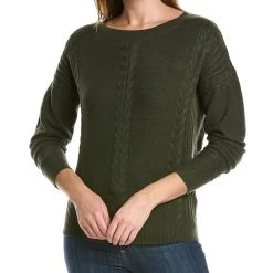 Joan Vass Mixed Cable Rib Pullover - women
