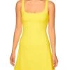 Susana Monaco Tank Flare Dress in Yellow - women