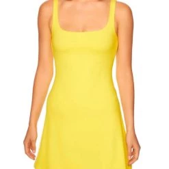 Susana Monaco Tank Flare Dress in Yellow - women