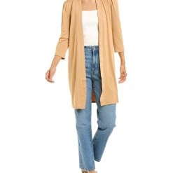 Joan Vass Puff Sleeve Cardigan - women