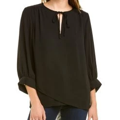 Joan Vass Tie Neck Blouse - women