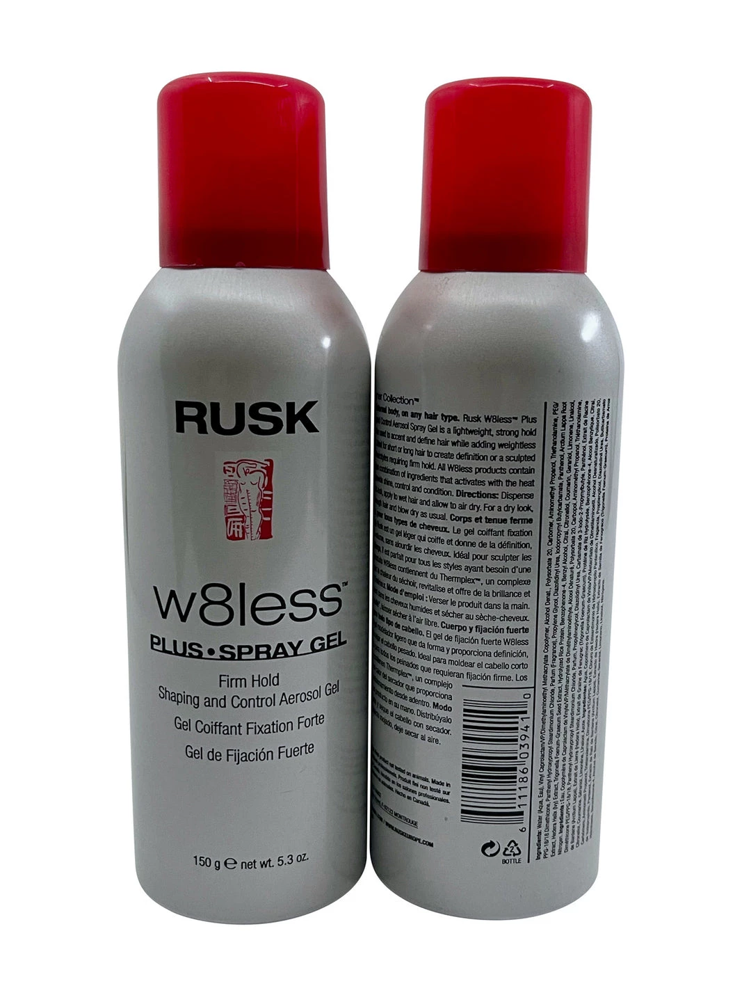 Rusk W8less Spray Gel Firm Hold 5.3 OZ Set of 2 4 Rusk W8less Spray Gel Firm Hold 5.3 OZ Set of 2 - Image 2