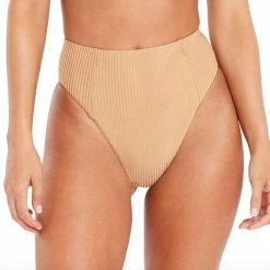 Vitamin A shop 40 Vitamin A Sienna High Waist Bikini Bottom in Beige - women