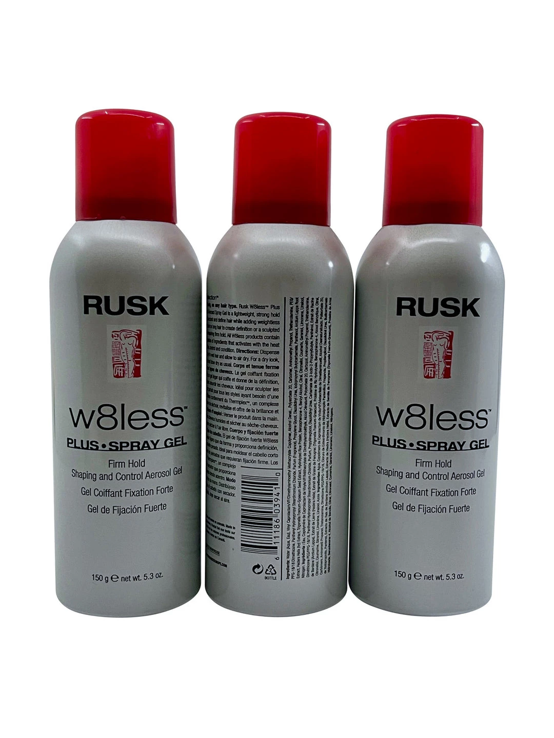 Rusk W8less Spray Gel Firm Hold 5.3 OZ Set of 3 4 Rusk W8less Spray Gel Firm Hold 5.3 OZ Set of 3 - Image 2