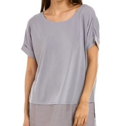 Joan Vass Roll Cuff Top - women