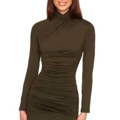 Susana Monaco Crisscross Mock Longsleeve Dress in Hunter - women -Vitamin A shop a457da38bbea496fbc1732b5e34e13a0 322fe6b4 2726 4c28 913c 6777ff95faf3 1080x