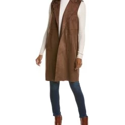 Joan Vass Notch Collar Vest - women