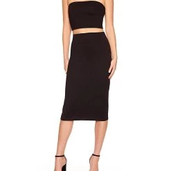 Susana Monaco Slim Skirt in Black - women