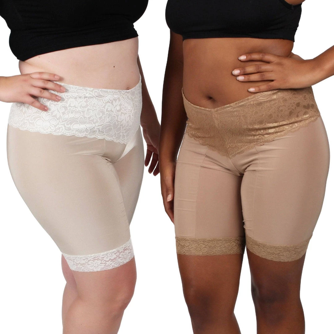 Undersummers by CarrieRae Lace Anti Chafing Shortlette Slipshort 9" - women 6 Undersummers by CarrieRae Lace Anti Chafing Shortlette Slipshort 9" - women - Image 4