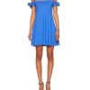 Susana Monaco Shoulder Tie Sleeve Dress in Laguna - women