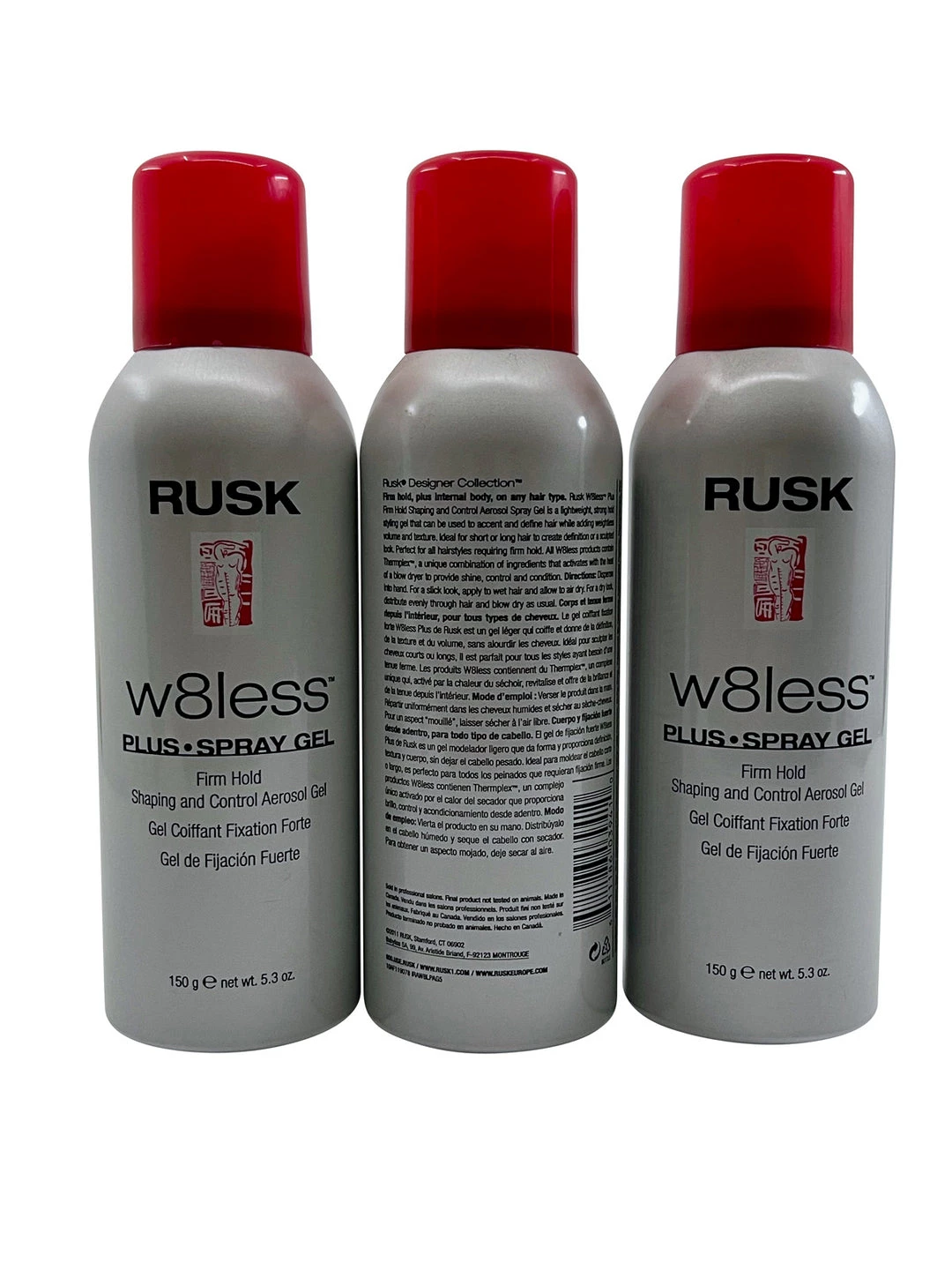 Rusk W8less Spray Gel Firm Hold 5.3 OZ Set of 3 5 Rusk W8less Spray Gel Firm Hold 5.3 OZ Set of 3 - Image 3